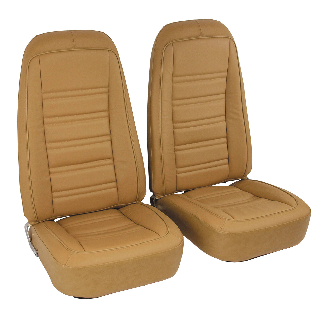 1976-1977 Corvette Mounted Seats Buckskin Leather Vinyl-419757M-Corvette-Store-Online