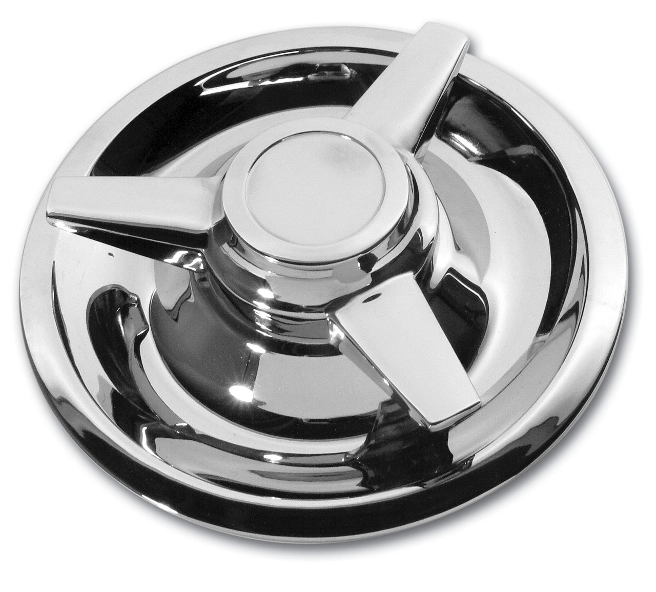 1968-1982 Corvette Spinner Caps 3-Bar Straight Chrome - Full Car Set-41975-Corvette-Store-Online