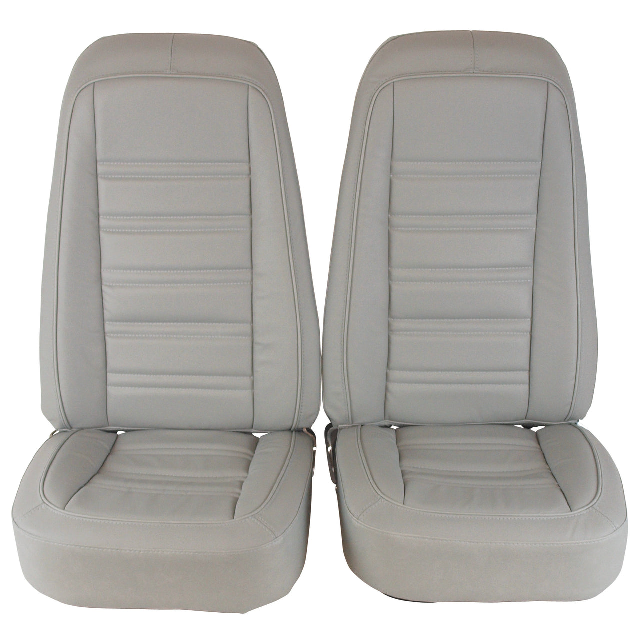 1976-1977 Corvette Mounted Seats Smoke Leather Vinyl-419767M-Corvette-Store-Online