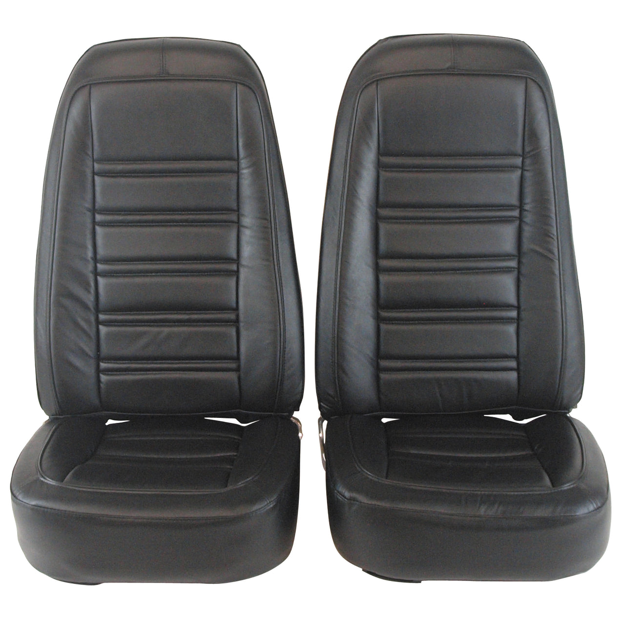 1976-1978 Corvette Mounted Seats Black 100% Leather-419820M-Corvette-Store-Online
