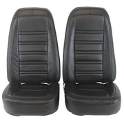 1976-1978 Corvette Mounted Seats Black 100% Leather-419820M-Corvette-Store-Online
