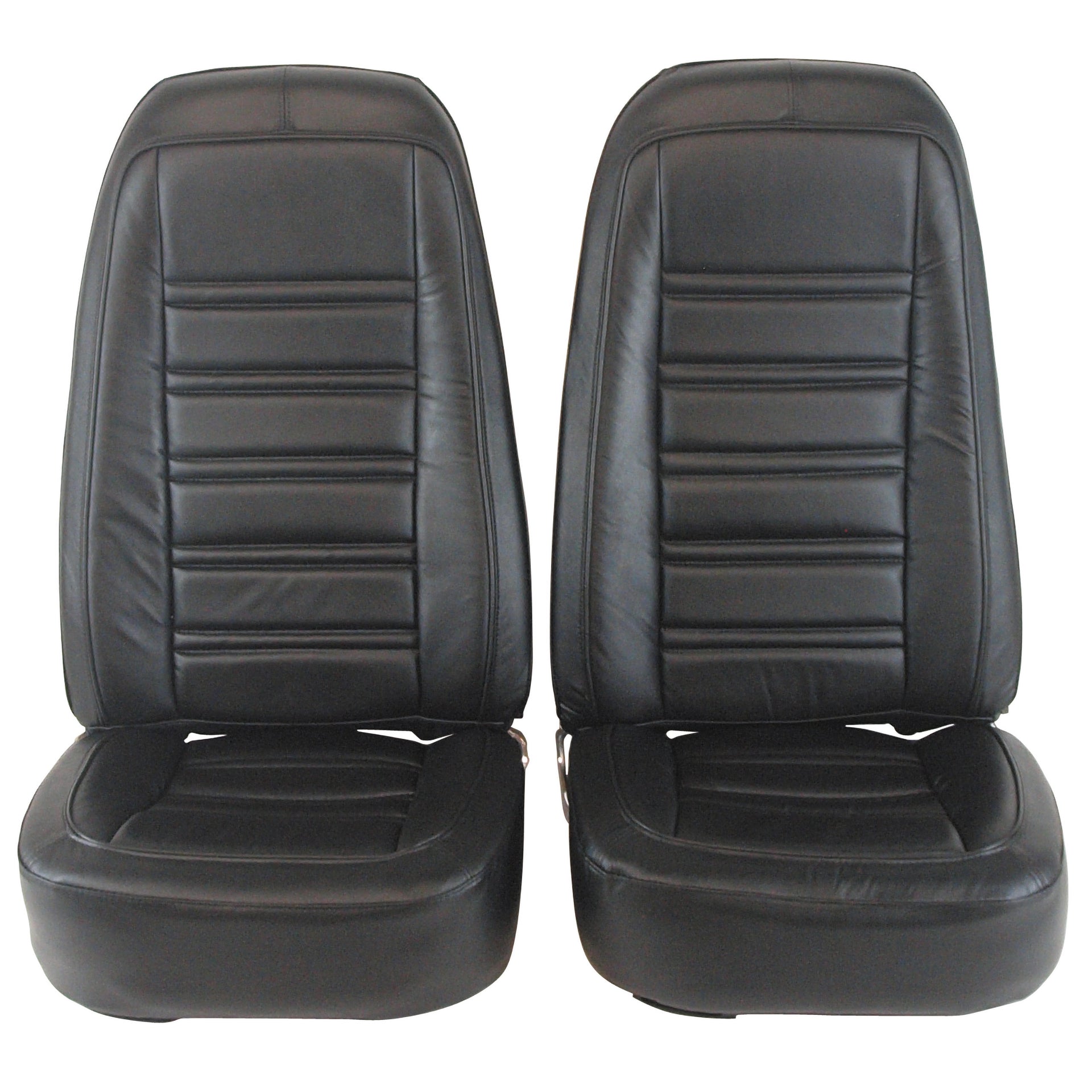 1976-1978 Corvette Mounted Seats Black 100% Leather-419820M-Corvette-Store-Online