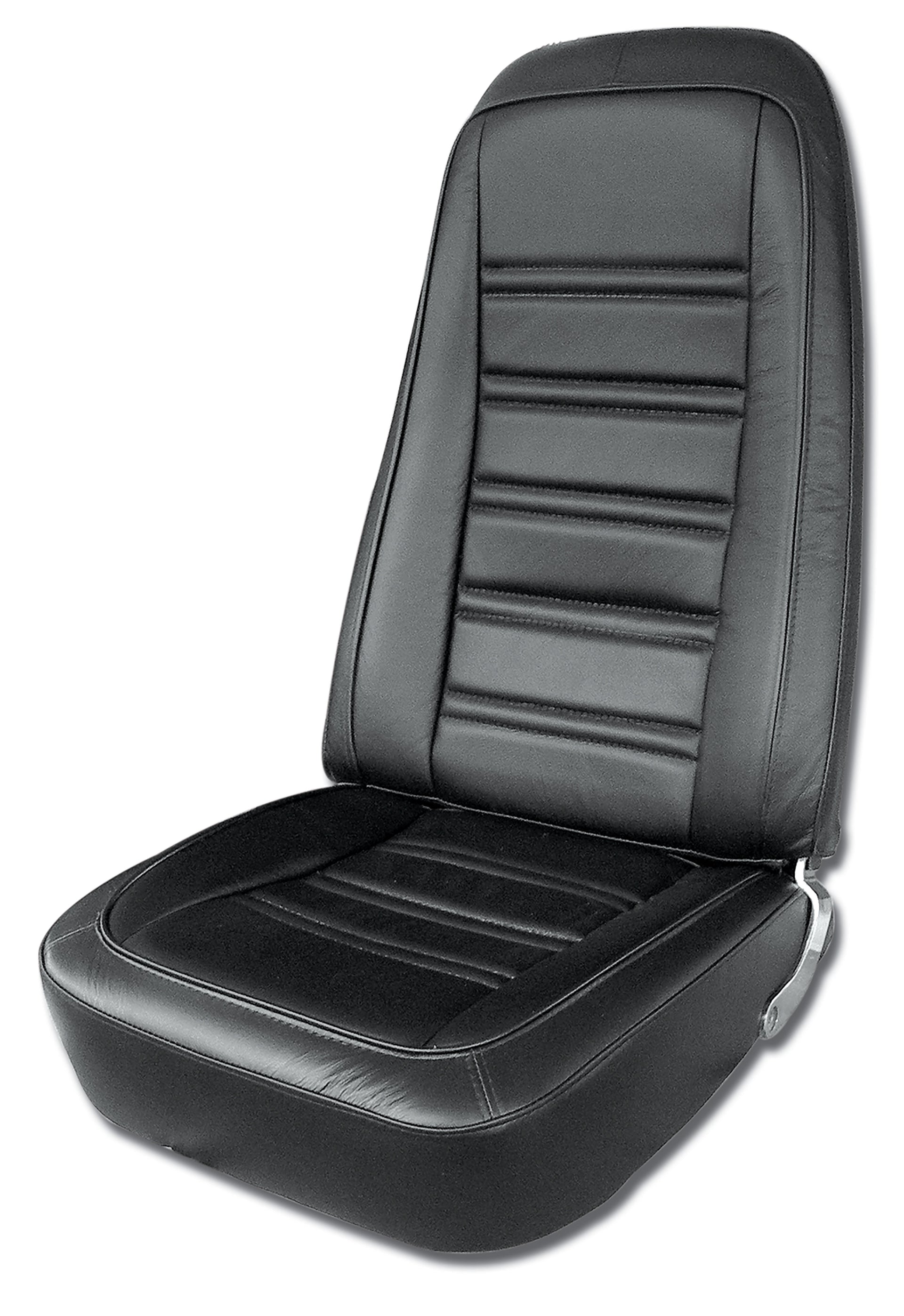 1976-1978 Corvette Leather Seat Covers Black 100%-Leather-419820-Corvette-Store-Online