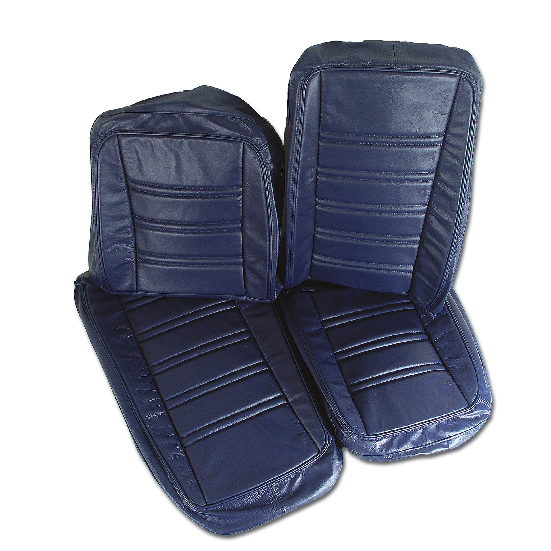 1977-1977 Corvette Mounted Seats Dark Blue 100% Leather-419845M-Corvette-Store-Online
