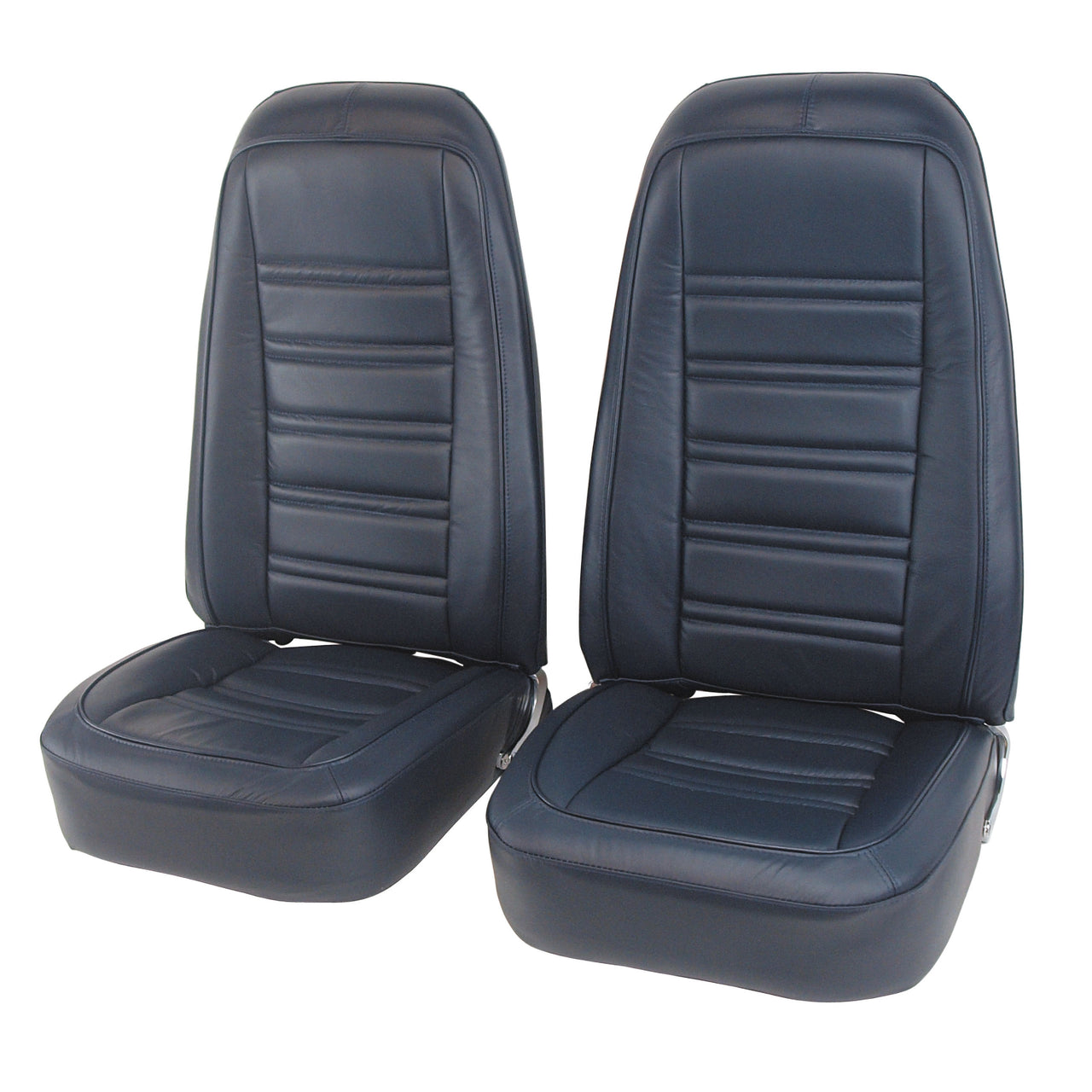 1978-1978 Corvette Mounted Seats Dark Blue 100% Leather-419848M-Corvette-Store-Online