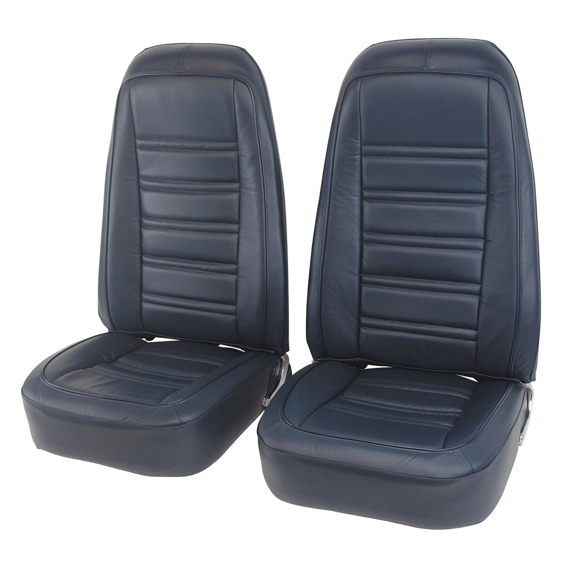 1978-1978 Corvette Mounted Seats Dark Blue 100% Leather-419848M-Corvette-Store-Online