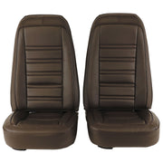 1976-1978 Corvette Mounted Seats Dark Brown 100% Leather-419855M-Corvette-Store-Online