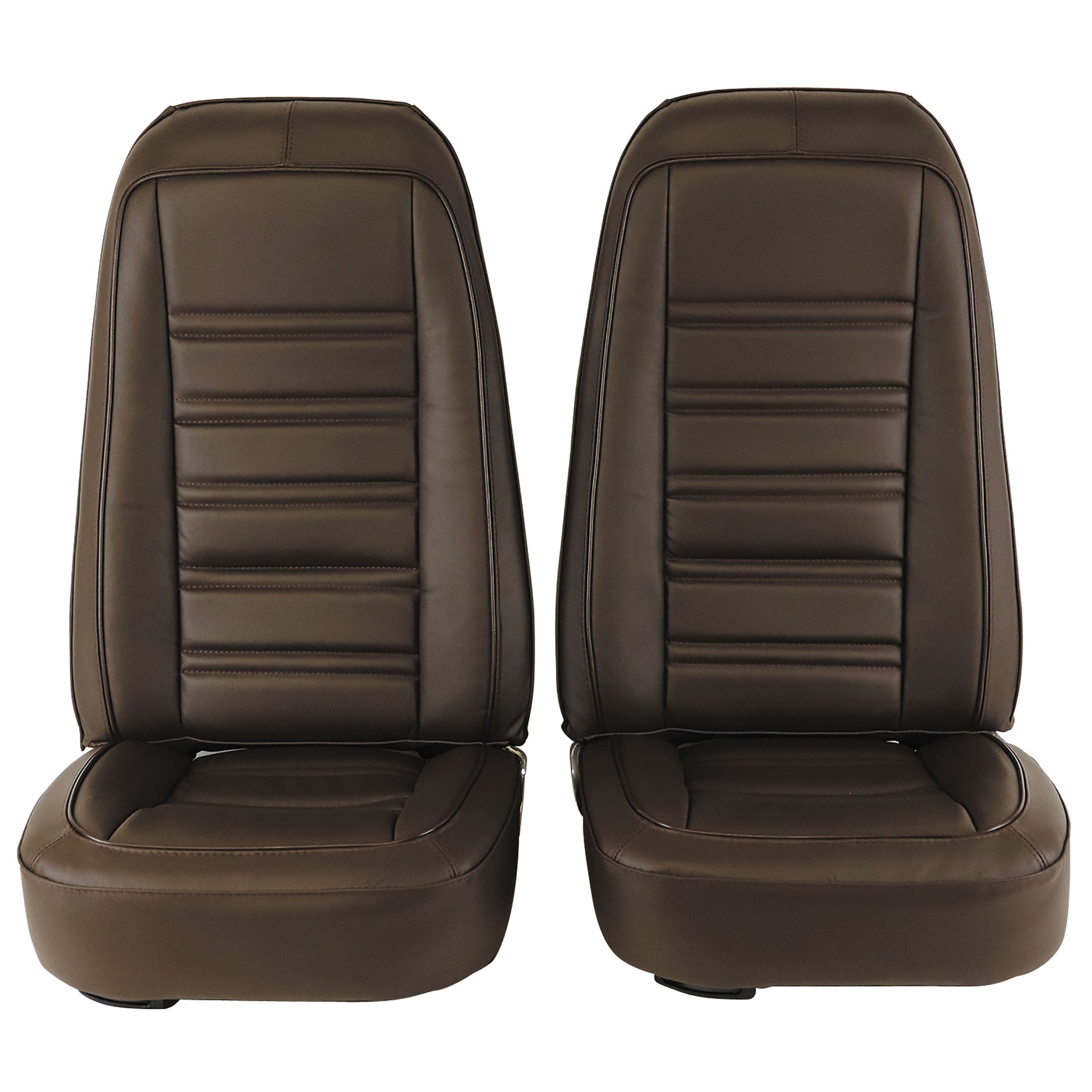 1976-1978 Corvette Mounted Seats Dark Brown 100% Leather-419855M-Corvette-Store-Online