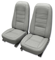1976-1977 Corvette Leather Seat Covers Smoke 100%-Leather-419867-Corvette-Store-Online