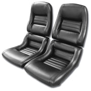 1979-1981 Corvette Leather Seat Covers Black Leather/Vinyl Original 2" Bolster-419920-Corvette-Store-Online