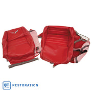 1979-1981 Corvette Embroidered OE Style Seat Covers - Red Leather/Vinyl With 2" Bolster-419924E-Corvette-Store-Online