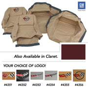 1980-1980 Corvette Embroidered OE Style Seat Covers - Claret Leather/Vinyl With 2" Bolster-419936E-Corvette-Store-Online