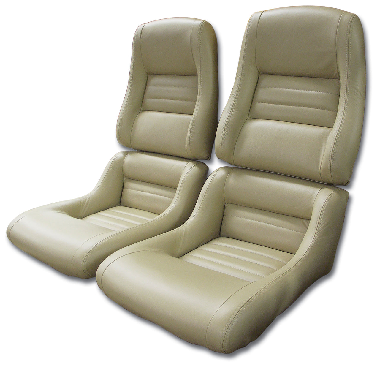 1979-1980 Corvette Leather Seat Covers Doeskin Leather/Vinyl Original 2" Bolster-419950-Corvette-Store-Online