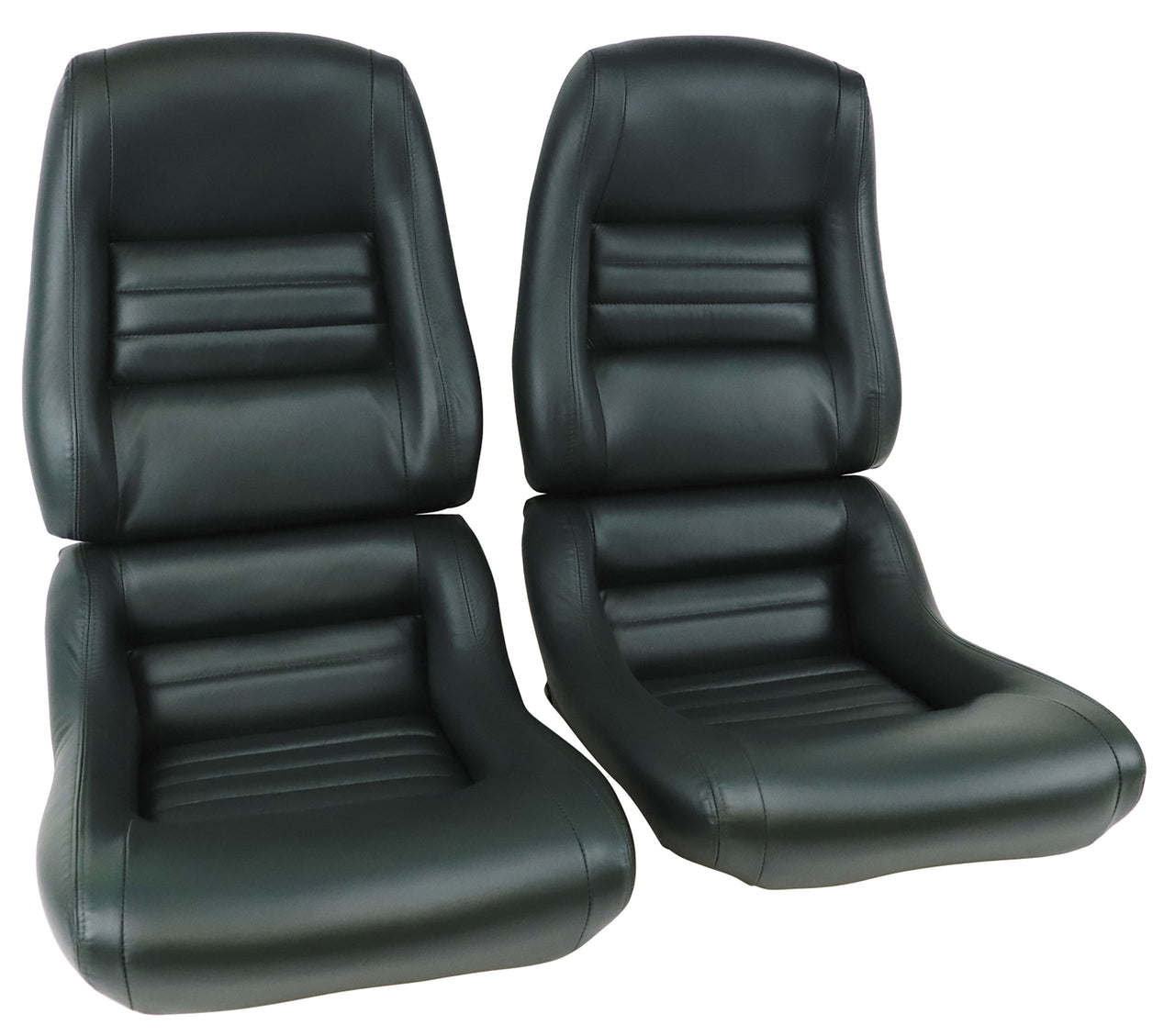 1979-1979 Corvette Leather Seat Covers Green 100%-Leather 2" Bolster-420014-Corvette-Store-Online