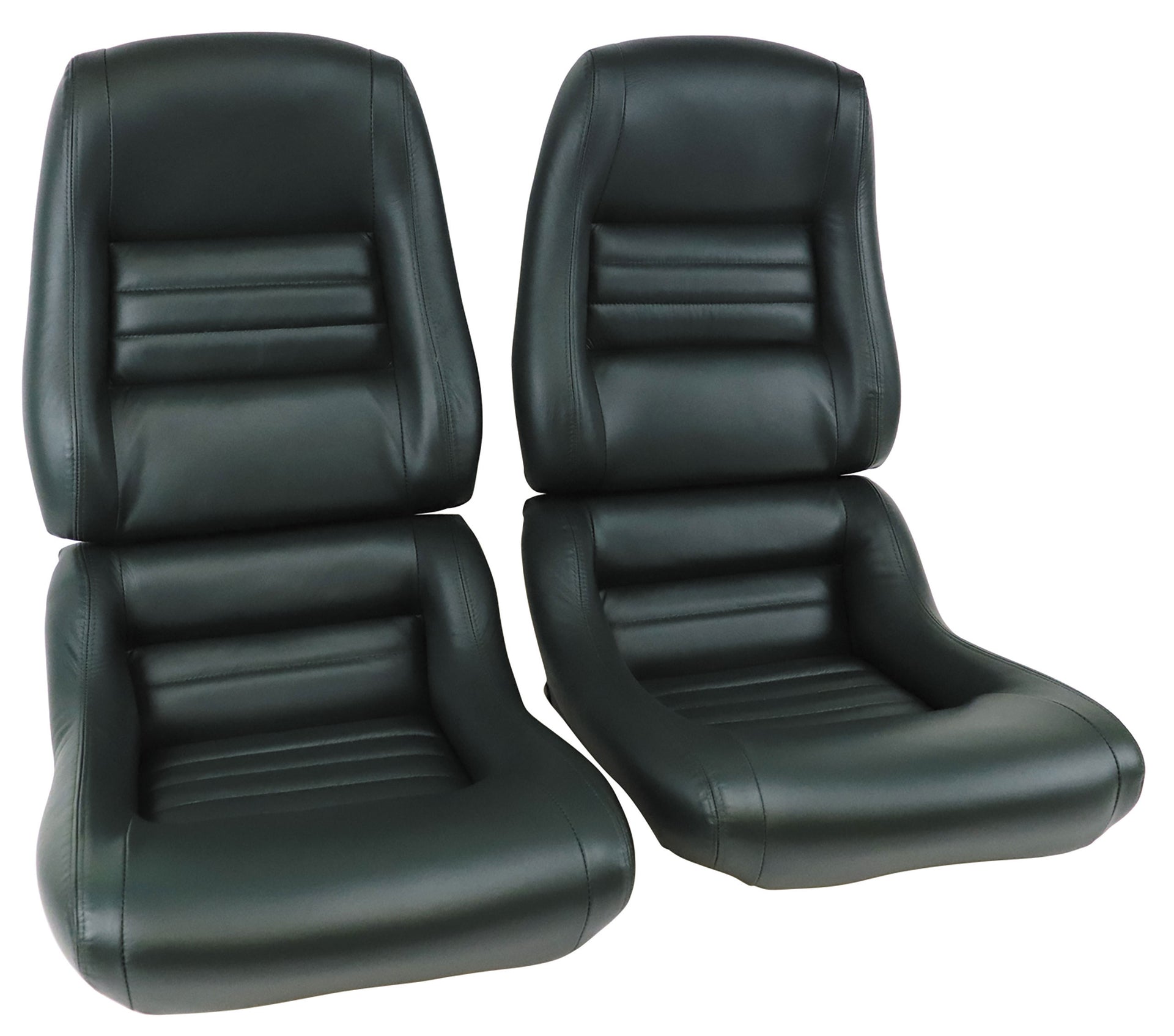 1979-1979 Corvette Leather Seat Covers Green 100%-Leather 2" Bolster-420014-Corvette-Store-Online