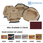 1980-1980 Corvette Embroidered OE Style Seat Covers - Claret Leather/Vinyl With 4" Bolster-420136E-Corvette-Store-Online