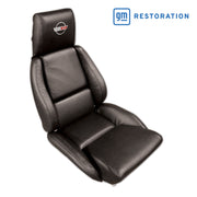 1984-1988 Corvette OE Style Embroidered Standard Leather Seat Covers W/OE Perf Inserts - Black-420320E-Corvette-Store-Online
