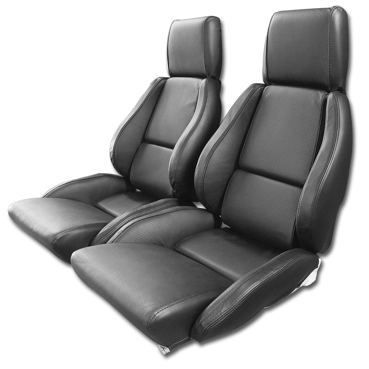 1984-1988 Corvette Leather Seat Covers Black Standard-420320-Corvette-Store-Online