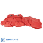 1989-1992 Corvette OE Style Embroidered Standard Leather Seat Covers - Red-420475E-Corvette-Store-Online