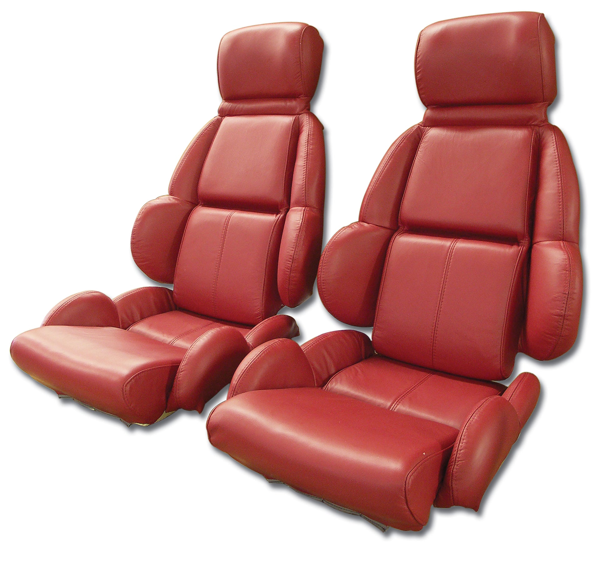 1989-1992 Corvette Leather Seat Covers Red Standard-420475-Corvette-Store-Online