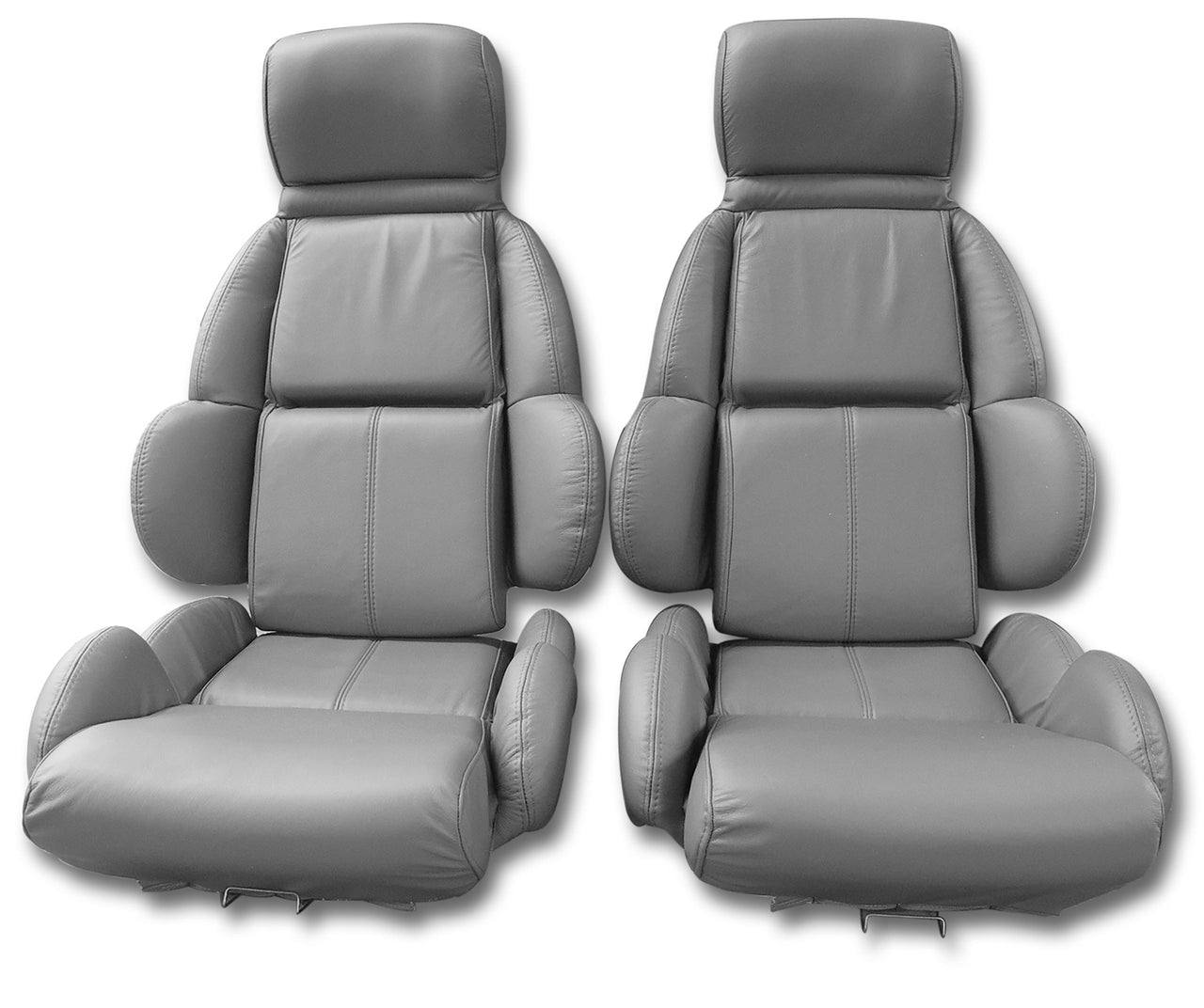 1989-1989 Corvette Leather Seat Covers Gray Standard-420479-Corvette-Store-Online