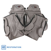 1990-1991 Corvette OE Style Embroidered Standard Leather Seat Covers - Gray-420481E-Corvette-Store-Online