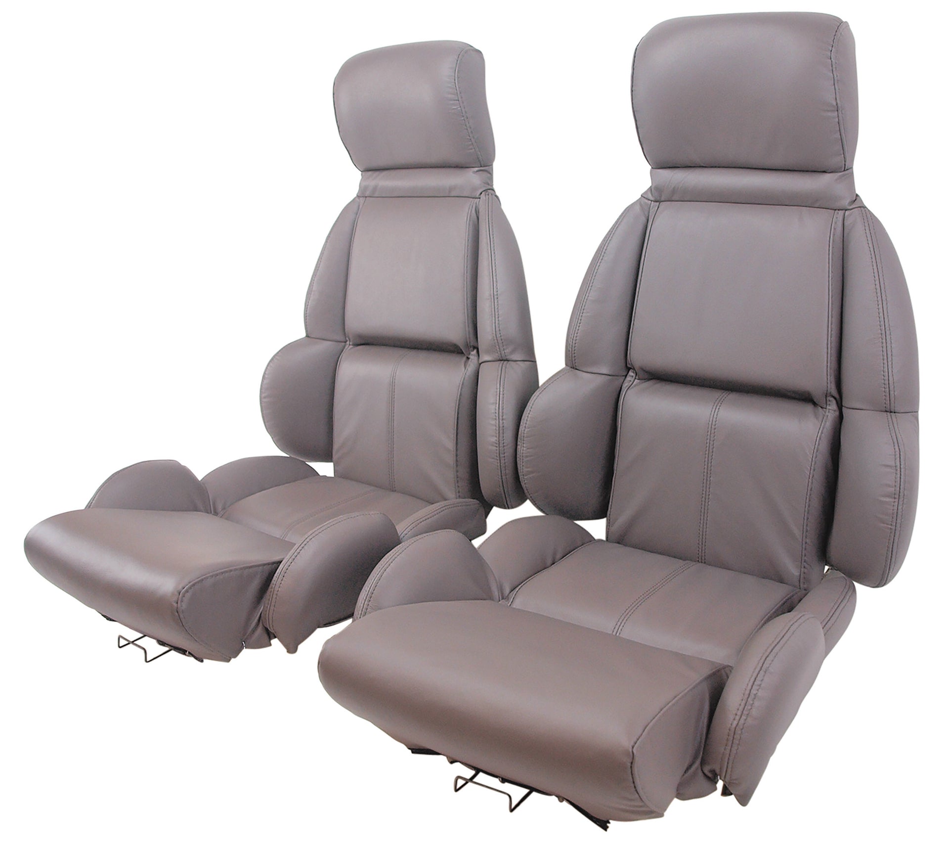 1990-1991 Corvette Leather Seat Covers Gray Standard-420481-Corvette-Store-Online