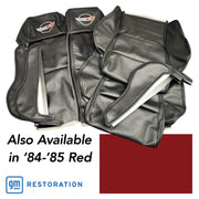 1984-1985 Corvette OE Style Embroidered Sport Leather Seat Covers - Red-420527E-Corvette-Store-Online