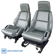 1984-1987 Corvette Leather Seat Covers Gray Sport-420569-Corvette-Store-Online