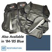1984-1985 Corvette OE Style Embroidered Sport Leather Seat Covers - Blue-420570E-Corvette-Store-Online