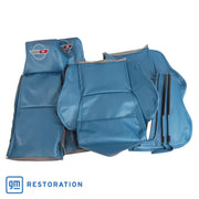 1986-1988 Corvette OE Style Embroidered Sport Leather Seat Covers - Blue-420574E-Corvette-Store-Online