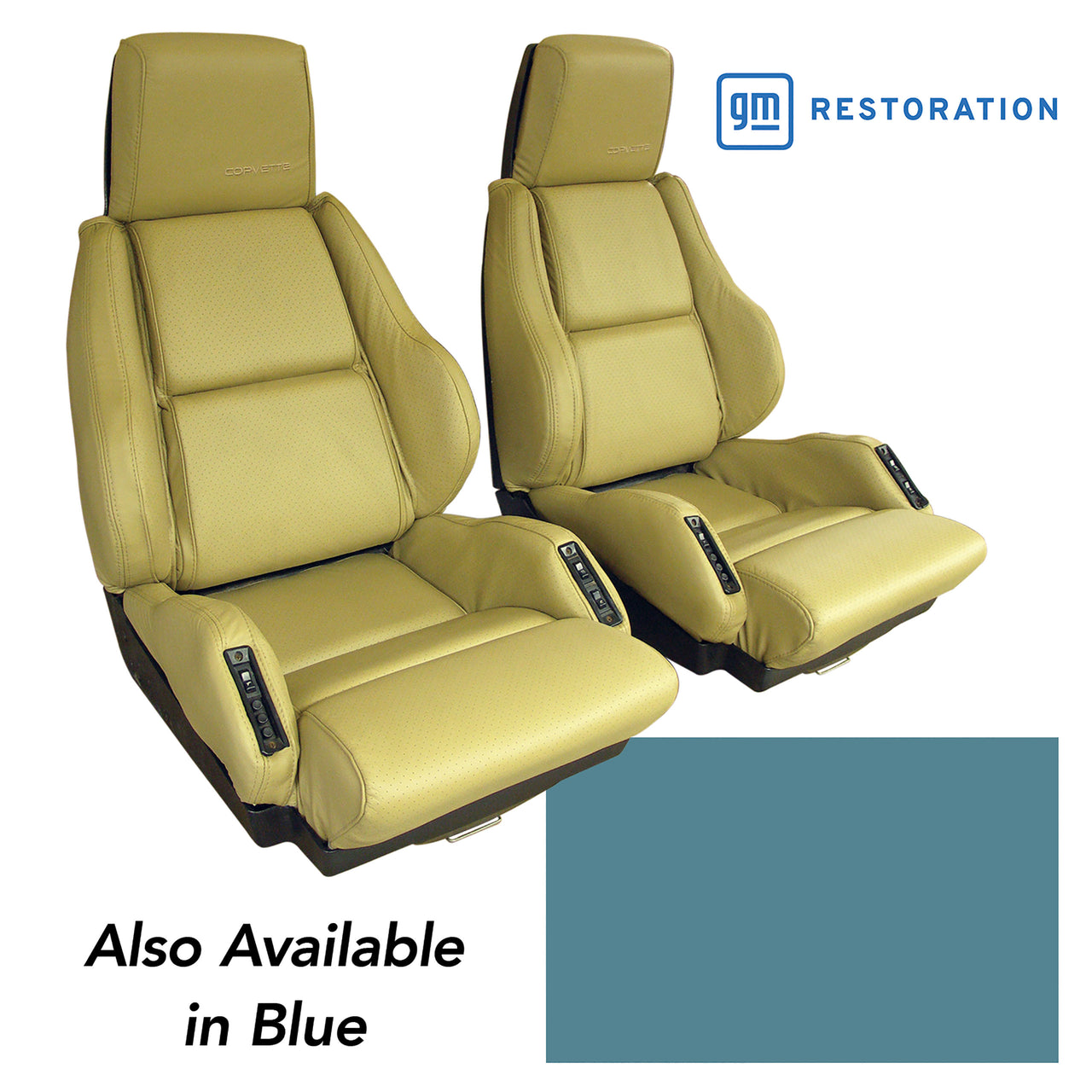 1986-1988 Corvette Leather Seat Covers Blue Sport-420574-Corvette-Store-Online