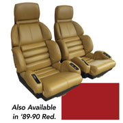 1989-1990 Corvette Leather Seat Covers Red Sport-420675-Corvette-Store-Online