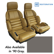 1990-1990 Corvette Leather Seat Covers Gray Sport-420681-Corvette-Store-Online