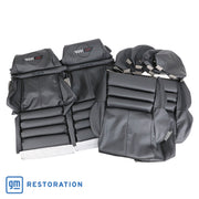 1991-1992 Corvette OE Style Embroidered Sport Leather Seat Covers - Black-420720E-Corvette-Store-Online