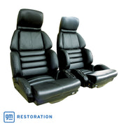 1991-1992 Corvette Leather Seat Covers Black Sport-420720-Corvette-Store-Online