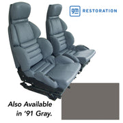 1991-1991 Corvette Leather Seat Covers Gray Sport-420781-Corvette-Store-Online
