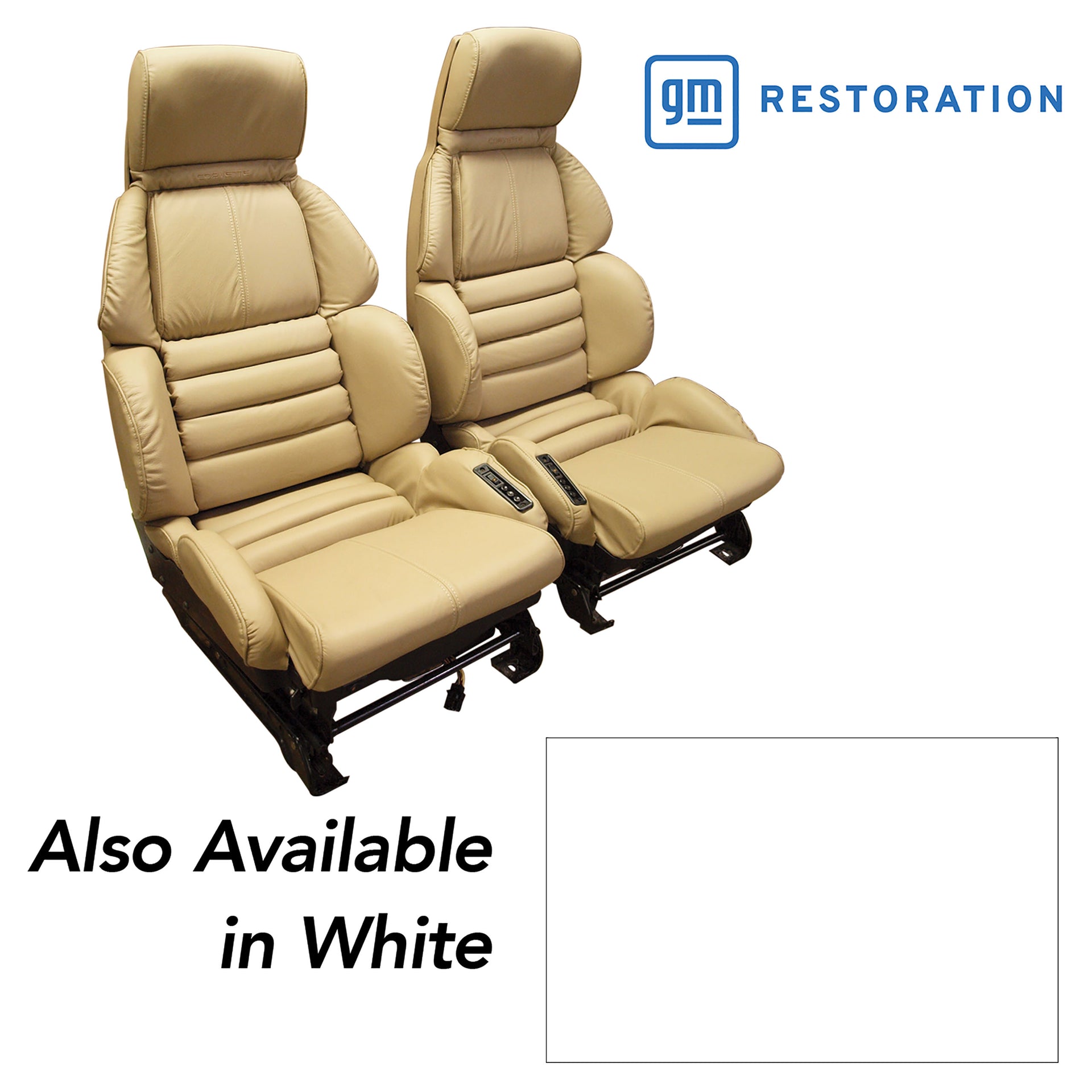 1992-1992 Corvette Leather Seat Covers White Sport-420783-Corvette-Store-Online
