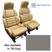 1992-1992 Corvette Leather Seat Covers Gray Sport-420784-Corvette-Store-Online