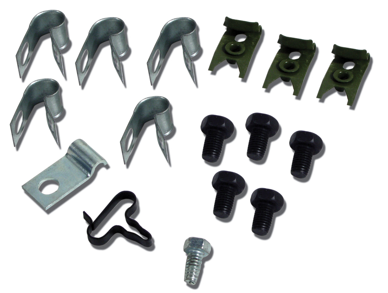 1966-1966 Corvette Brake Line Clip & Screw Set Correct-42084-Corvette-Store-Online
