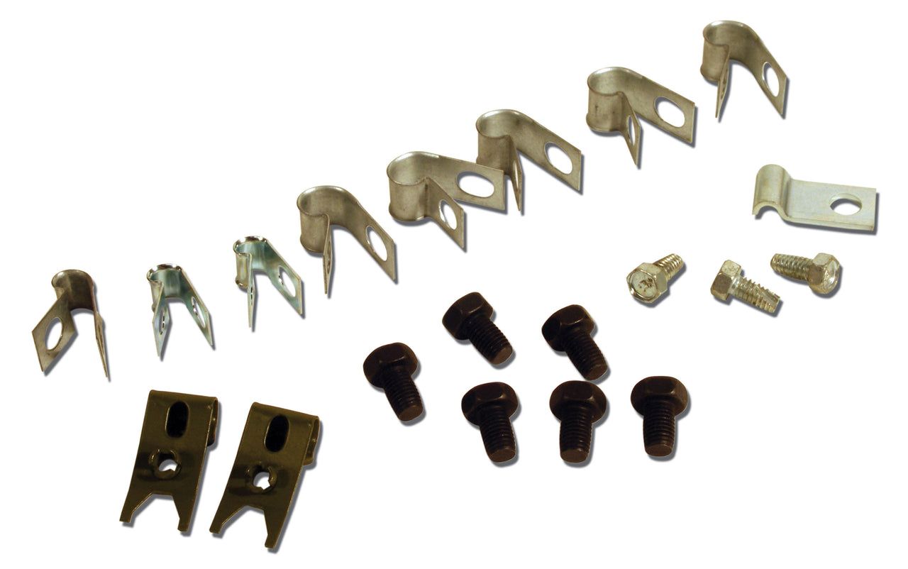 1967-1967 Corvette Brake Line Clip & Screw Set Correct-42085-Corvette-Store-Online