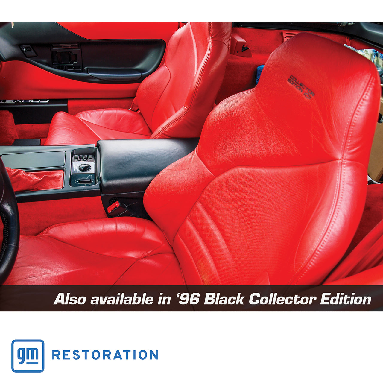 1996-1996 Corvette Leather Seat Covers Black Collector Edition 100%-Leather W/Foam-420920-Corvette-Store-Online