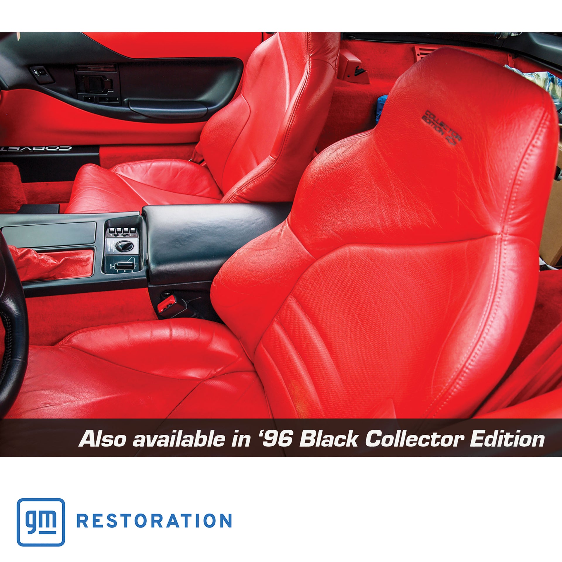 1996-1996 Corvette Leather Seat Covers Black Collector Edition 100%-Leather W/Foam-420920-Corvette-Store-Online