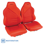 1996-1996 Corvette Leather Seat Covers Red Collector Edition 100%-Leather W/Foam-420985-Corvette-Store-Online