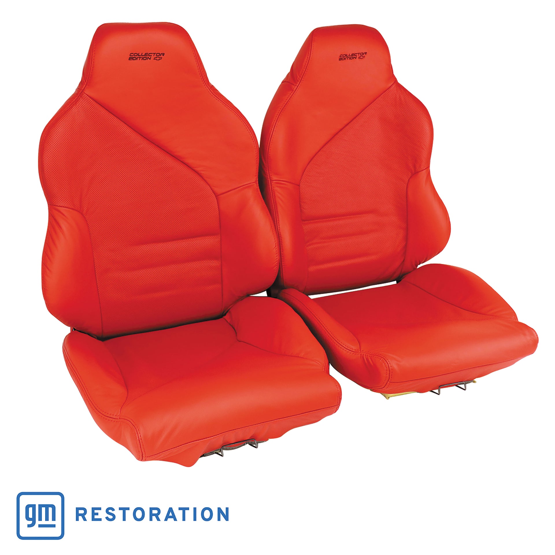 1996-1996 Corvette Leather Seat Covers Red Collector Edition 100%-Leather W/Foam-420985-Corvette-Store-Online