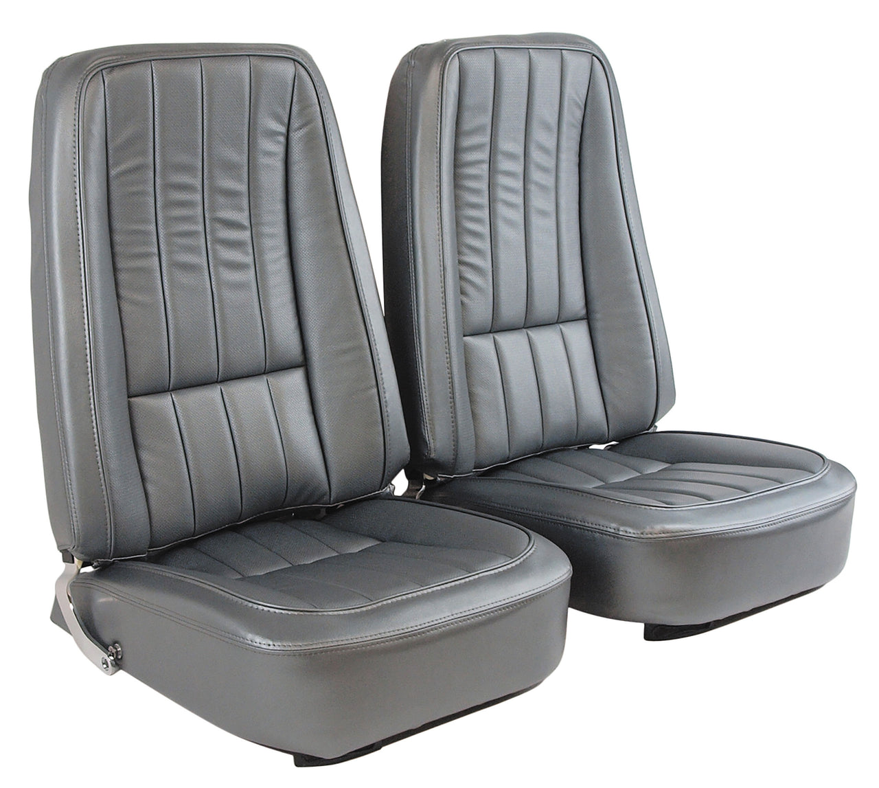 1968-1968 Corvette "Leather-Like" Vinyl Seat Covers Gunmetal-421063-Corvette-Store-Online