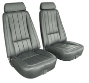 1969-1969 Corvette "Leather-Like" Vinyl Seat Covers Gunmetal-421163-Corvette-Store-Online