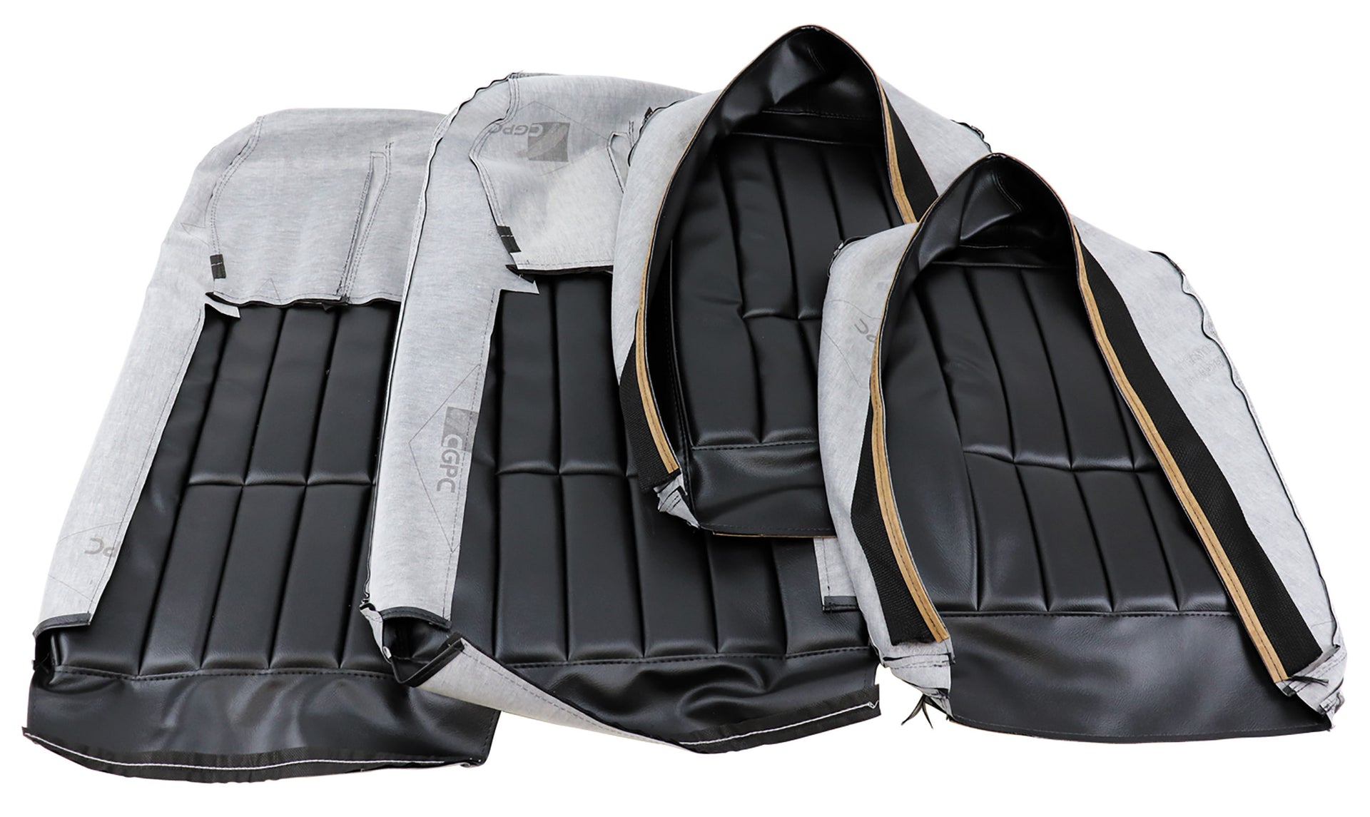 1970-1971 Corvette "Leather-Like" Vinyl Seat Covers Black-421220-Corvette-Store-Online