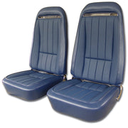 1971-1971 Corvette Mounted Seats Royal Blue "Leather-Like" Vinyl With Shoulder Harness-421247MS-Corvette-Store-Online