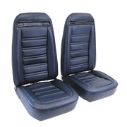 1973-1974 Corvette Mounted Seats Dark Blue "Leather-Like" Vinyl Without Shoulder Harness-421343M-Corvette-Store-Online